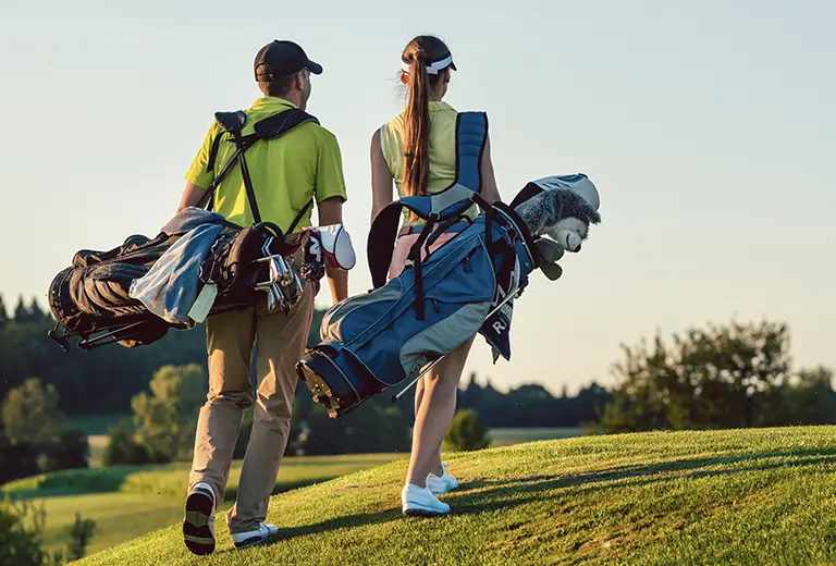 golfers on course