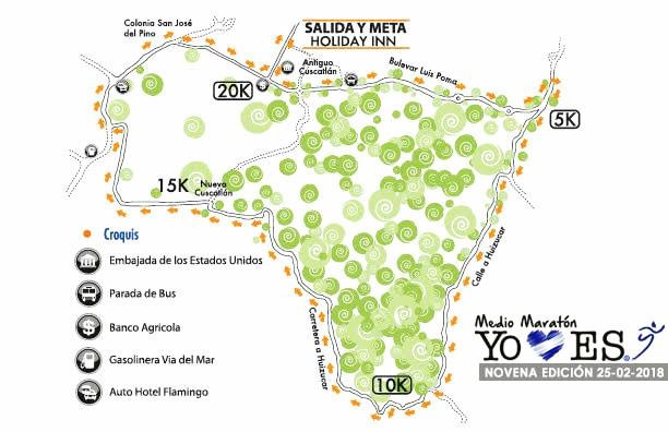 Best Buddies El-Salvador Marathon Route