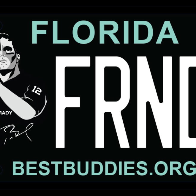 Free Best Buddies Tom Brady Specialty License Plate