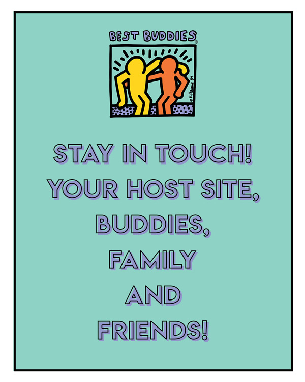 "stay in touch! Your host site, buddies, family and friends"