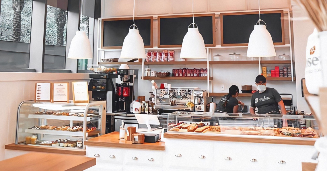 The Rosetta bakey located in Brickell, Miami. The bakery features two female workers.