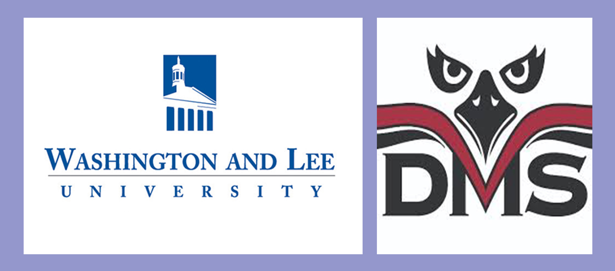 Best Buddies in Virginia & DC Newsletter February 2021: Washington And Lee University and DMS logos