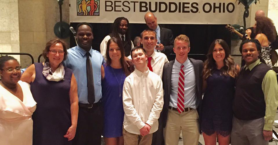 Best Buddies in Ohio participant Niles Dowe (far right) with friends