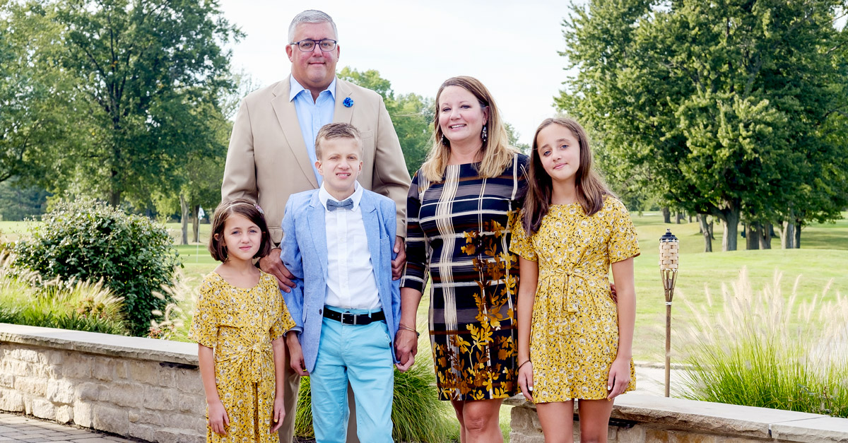 Matt Cox, Best Buddies in Ohio 2021 Champion of the Year Gala Chair, with his family