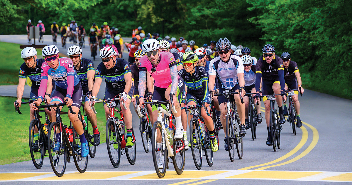 Cyclists riding in Hyannis Port