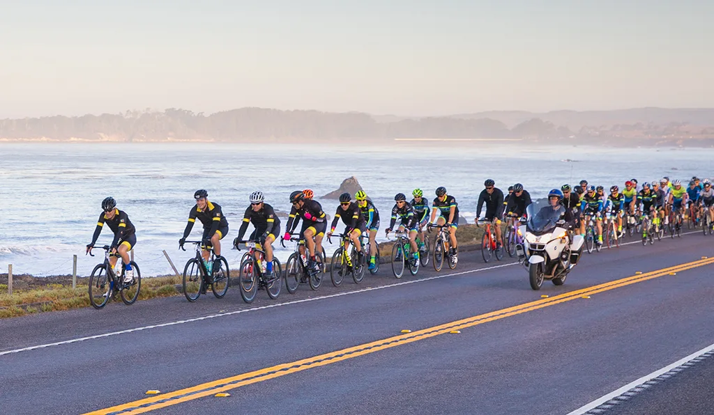 Cyclists riding in Sonoma, CA