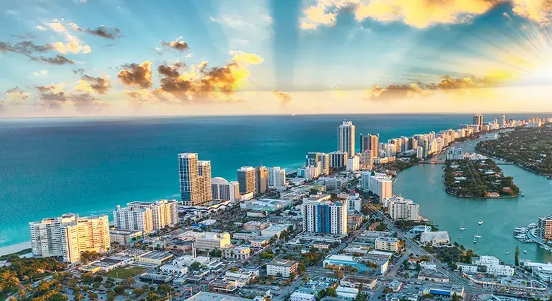 Ariel view of Miami