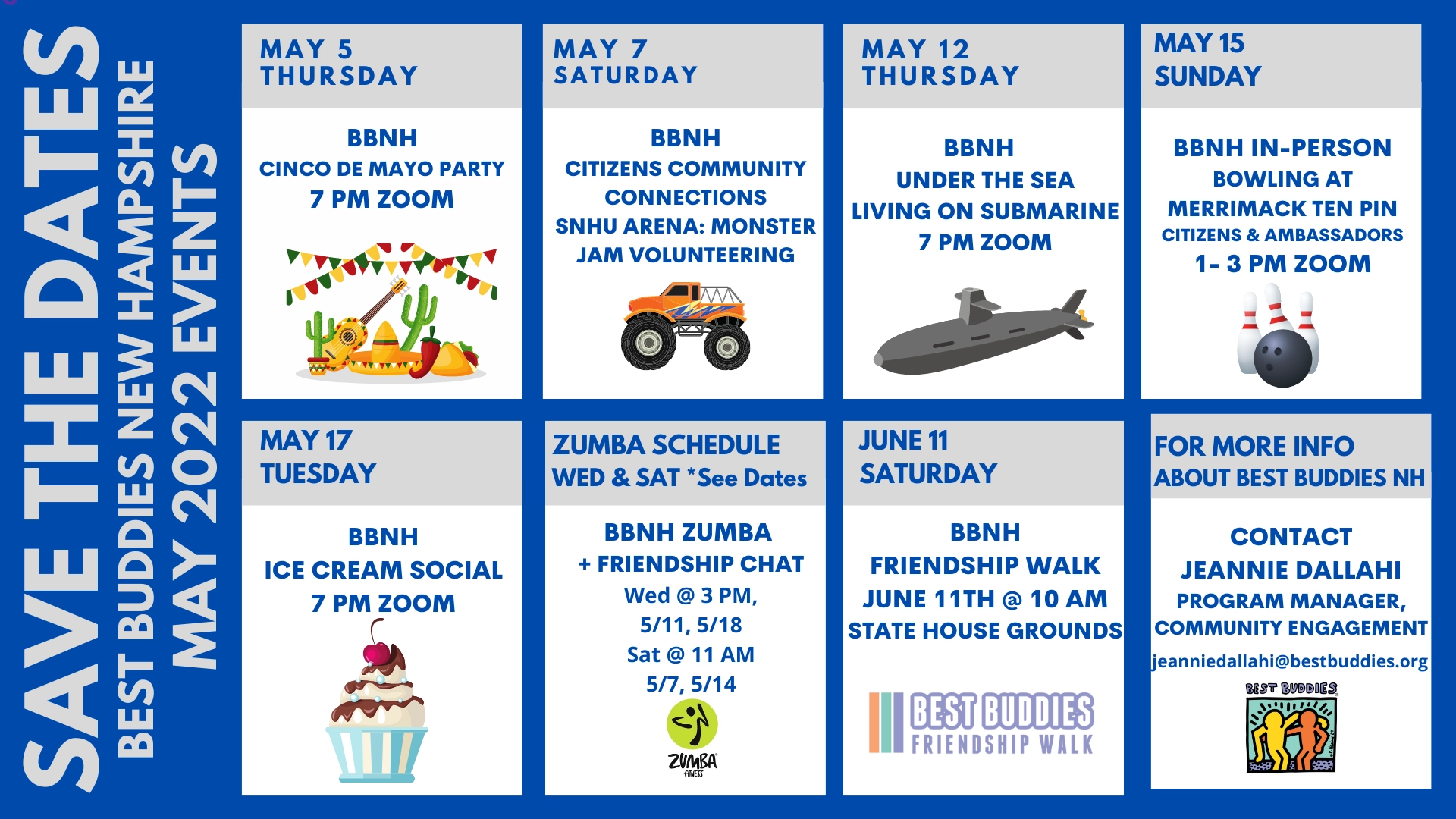 Best Buddies in New Hampsire May Events Calendar