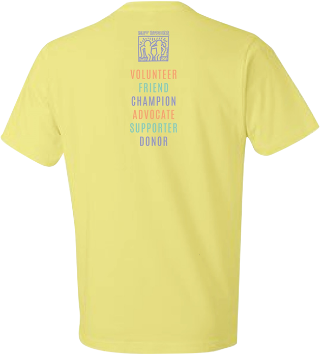 2021 Volunteer Yellow Walk Shirt Back