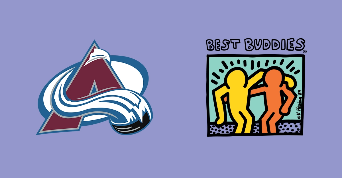 Colorado Avalanche logo and Best Buddies logo