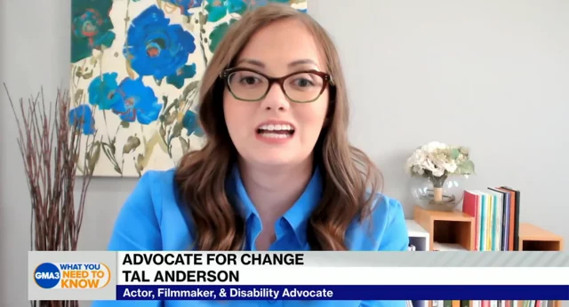 Actor, Filmaker, & Disability Advocate, Tal Anderson speaks with TV Show, Good Morning America.