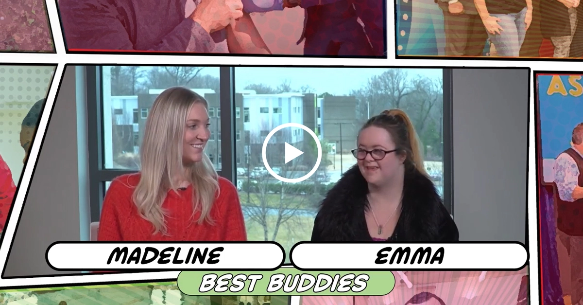 Best Buddies Citizens pair Maddie and Emma on Livable Meck in their 2021 Progress Report