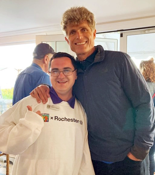 Best Buddies in Western New York Participant Anthony Vignare with Anthony K. Shriver at the Hyannis Port Challenge event