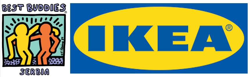 The Best Buddies Serbia logo is featured next to the IKEA logo.