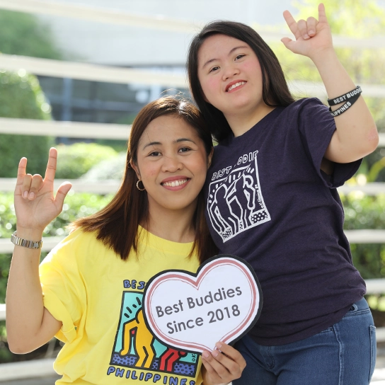 Two Female Philipphines Best Buddies friendship participants.