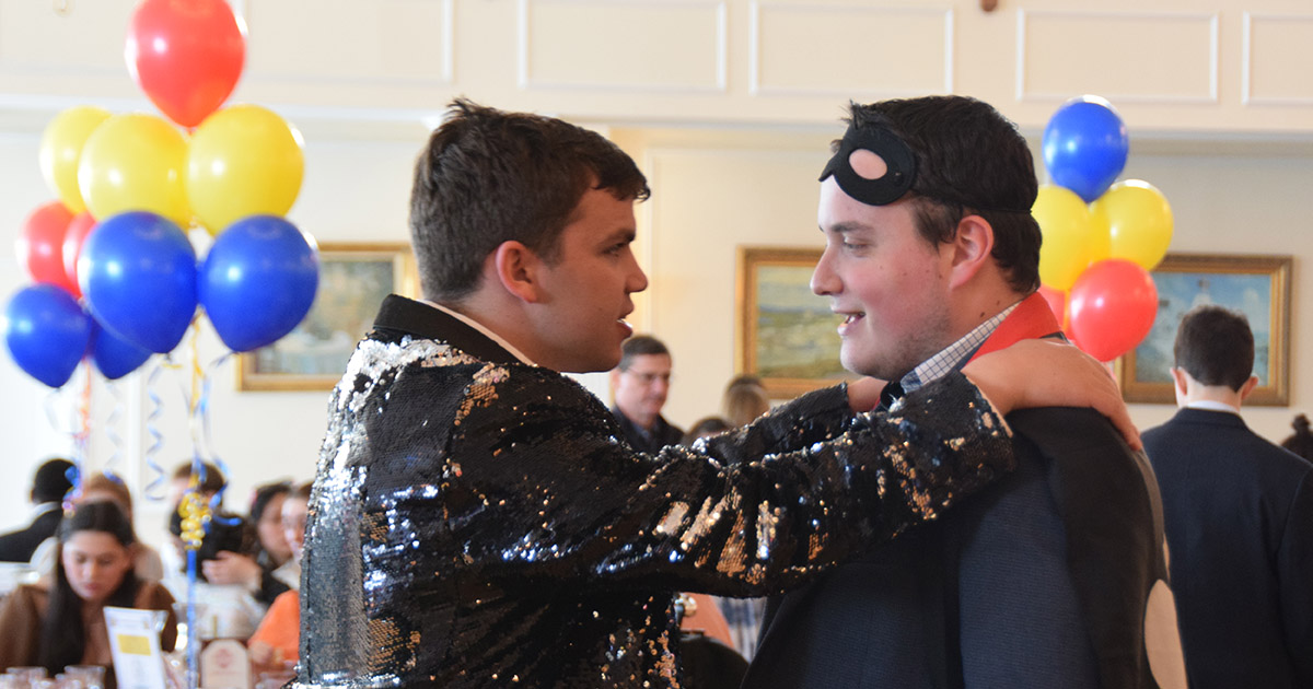 two participants dancing