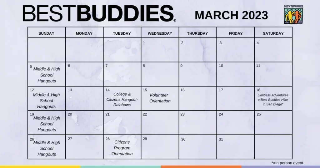 January 2023StatewideJoin your Best Buddies in California for fun virtual and in-person activities!