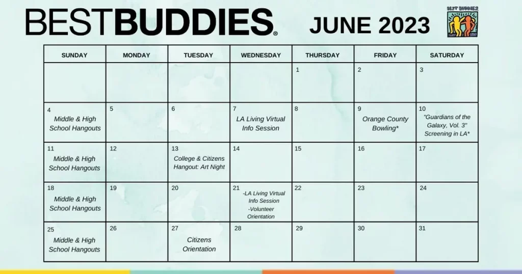 June 2023 CA Monthly Events Calendar