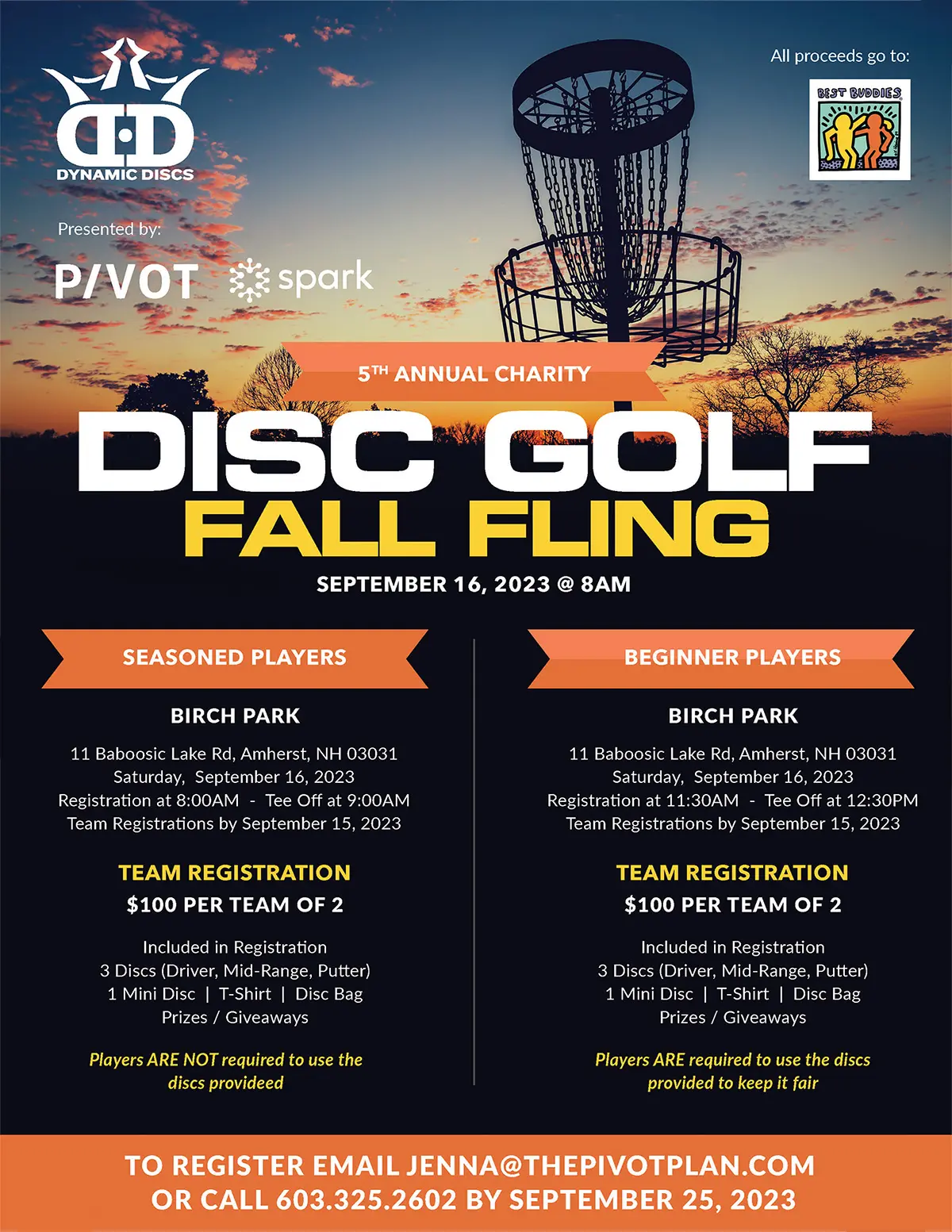 NH Disc Golf Fall Fling Event Flyer