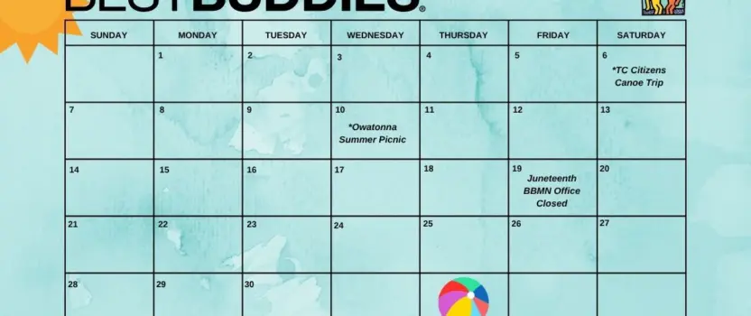 Monthly Events Calendar