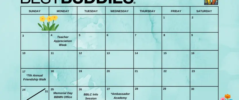 Monthly Events Calendar
