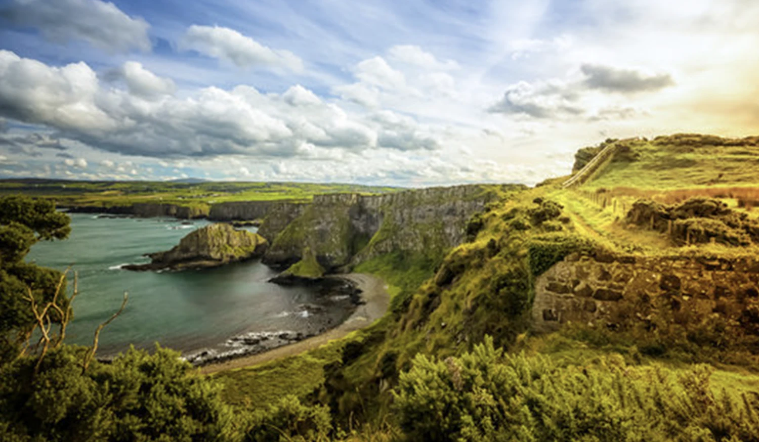 view of cliffs in northern ireland
