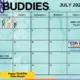 Monthly Events Calendar