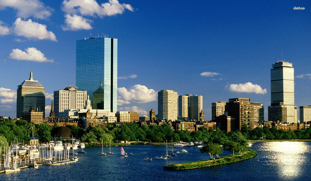 2027 BB Travel Boston Trip Boston skyline and waterfront along the Charles River, a destination featured in Best Buddies travel experiences.