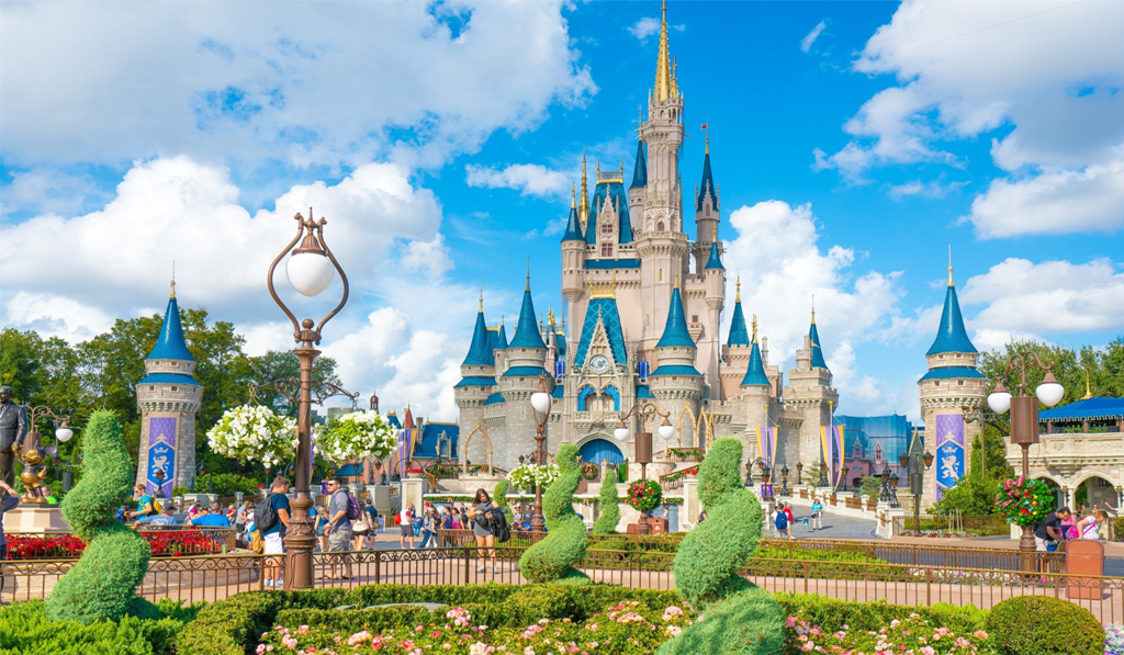 2027 BB Travel Disney Trip Cinderella Castle at Magic Kingdom in Walt Disney World, a destination featured in Best Buddies travel experiences.