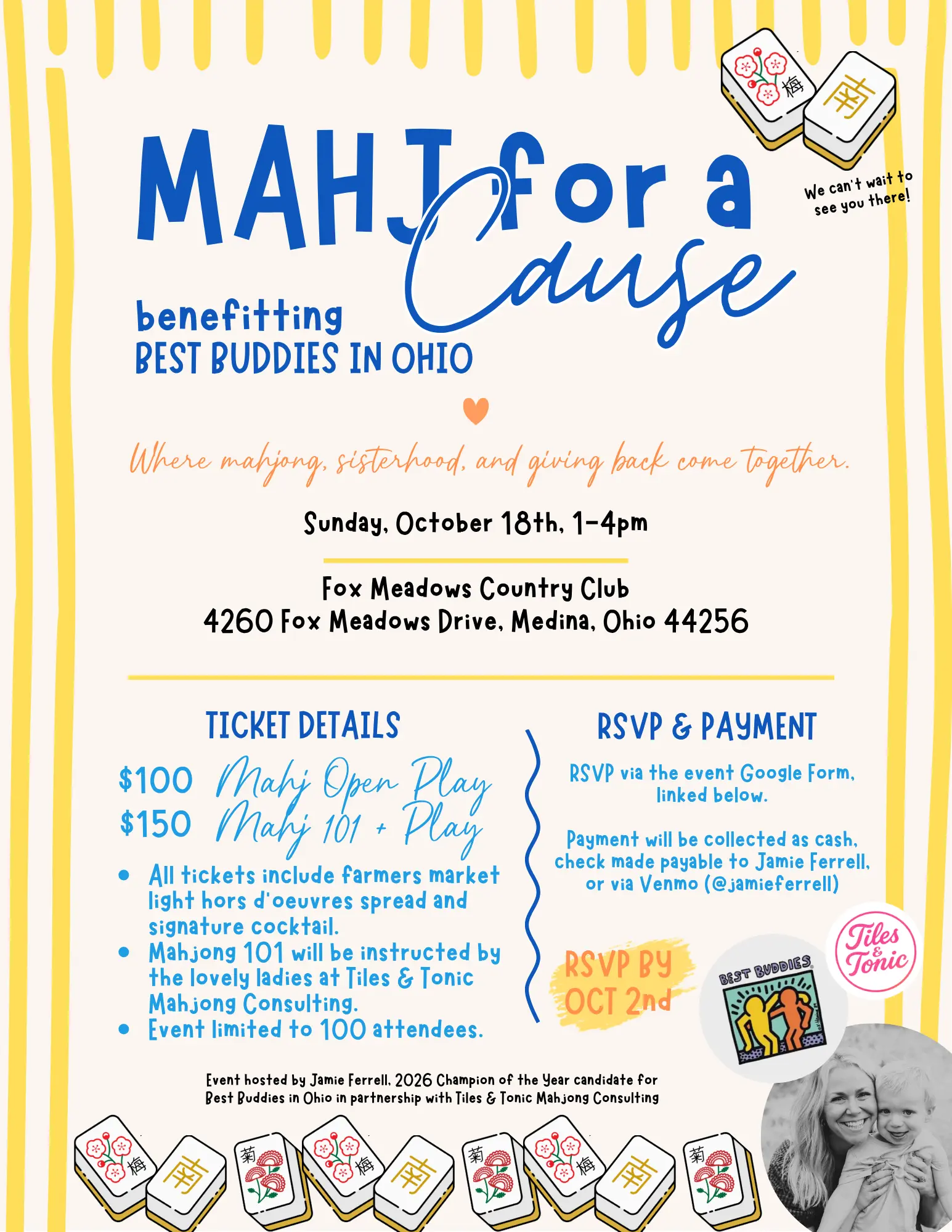 2026 OH Mahj For a Cause Flyer Mahj For a Cause Flyer