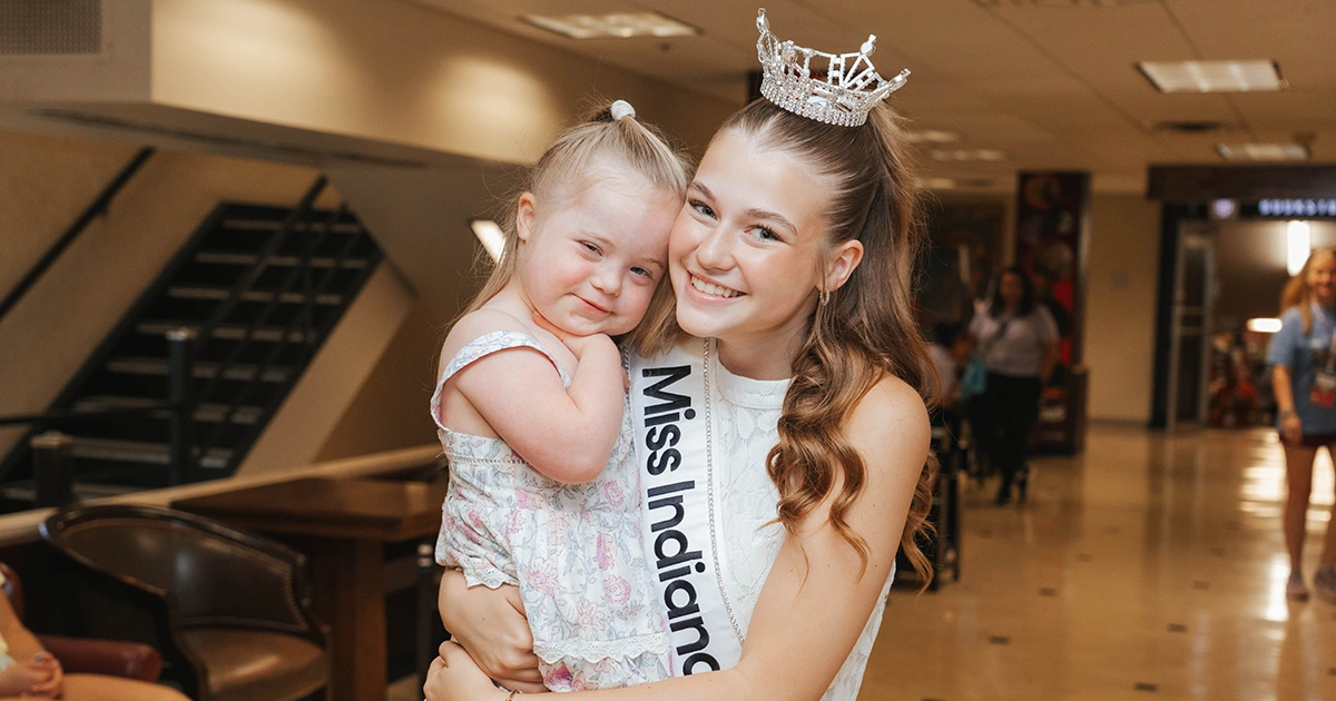 Miss Teen Indiana with her sister with IDD