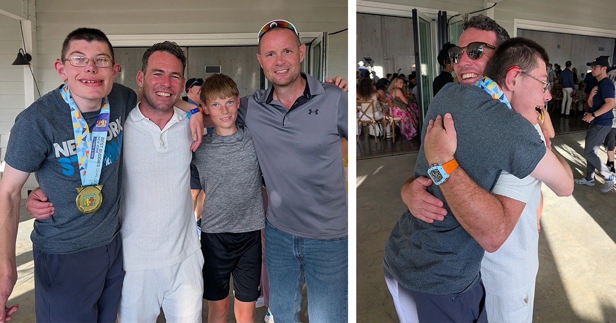 The O’Connell family with Tour de France legend, Mark Cavendish.