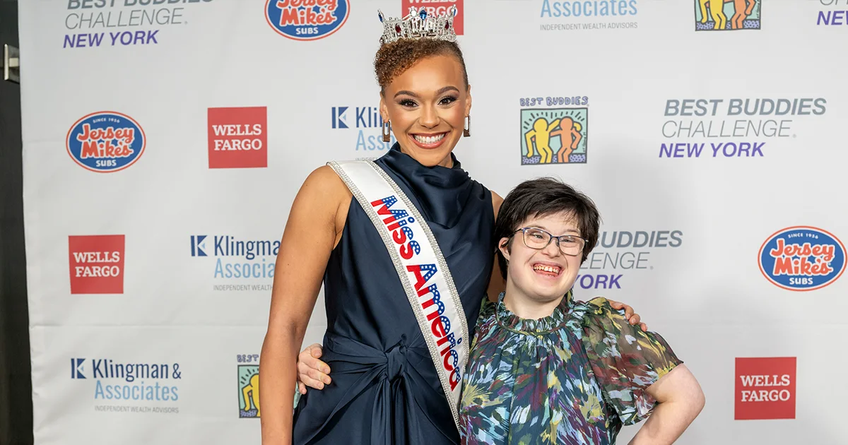 Miss America with best buddies participant