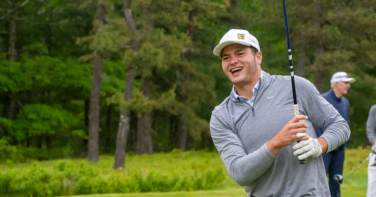 bbi-attend-an-event-golf-classic-hp-drake Drake Maye playing golf